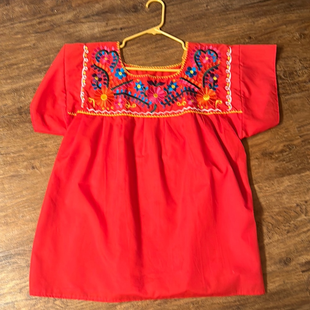 Mexican embroidered blouse
